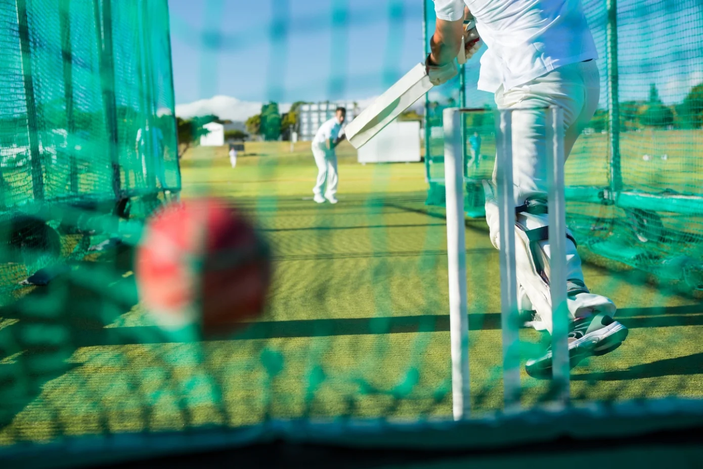 Playing cricket