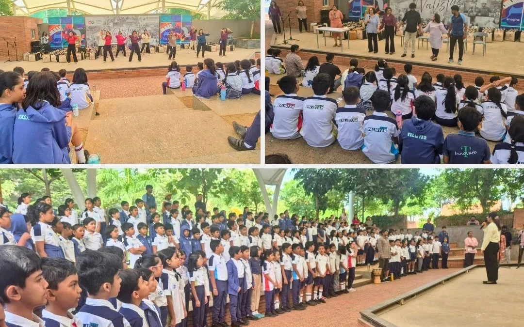 Students participating in the July Knowledgeable theme during the Weekly Facilitators Assembly